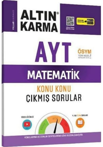AYT Matematik Konu Konu Çıkmış Sorular -  Altın Karma Yayınları
