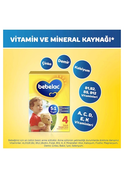 Bebelac 4 Devam Sütü 800 G 3 Adet
