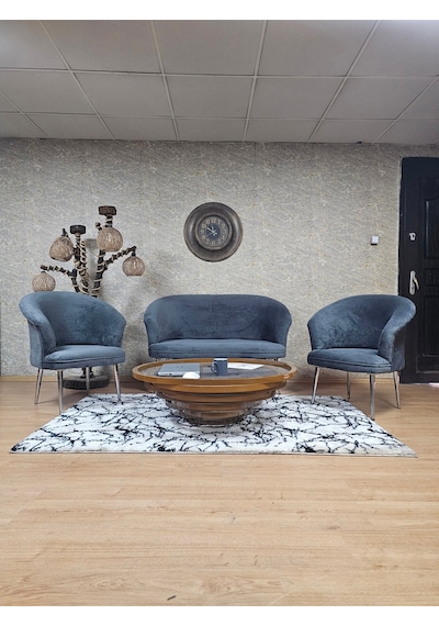 Zafir Teddy Takım Krom Kaplama Sivriltme Ayak Çay Seti Koltuk - Berjer , Balkon, Salon, Ofis Füme Zafir Teddy Takım Krom Kaplama Sivriltme Ayak Çay Seti Koltuk - Berjer , Balkon, Salon, Ofis Füme