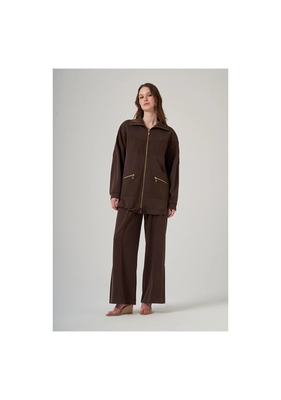 Nuss 1089 Pantolonlu Takım - Kahve