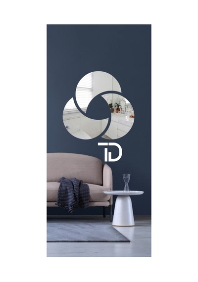 3moon 3 Ay Dekoratif Pleksi Ayna Gümüş
