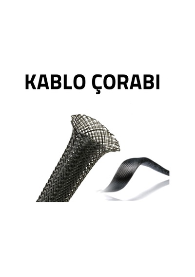 15 Mm Kablo Çorabı Siyah 1 M