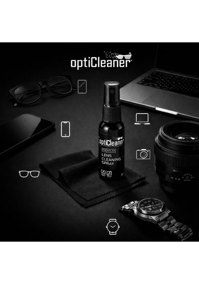 Premium Lens Temizleme Kiti, 30ml Sprey Ve 15x18cm Mikrofiber Bez, Gözlük, Telefon, Laptop, Kam