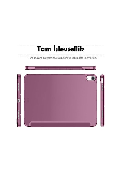 Apple Uyumlu iPad Air 6 11 Inç M2 Çip 2024 Tablet Kılıfı İnce Tasarım Smart Cover Standlı Akıllı Kapak Kılıf