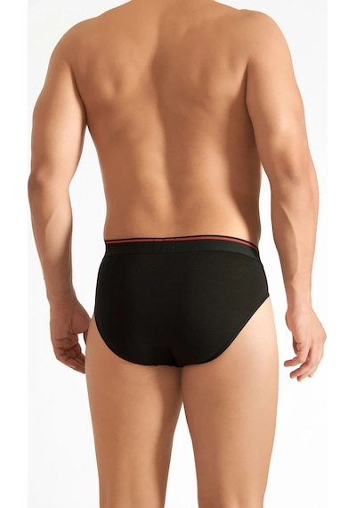 Tutku Elit Erkek Likralı İnce Bel Kemerli Slip Külot 6'lı Paket Elt1351 Siyah