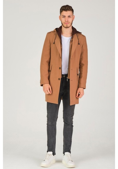 Plt8406 Dewberry Erkek Palto-camel Camel