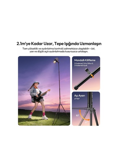Ulanzi Tt43 Iı 210cm Reversible 2 İn 1 Işık Standı - S085