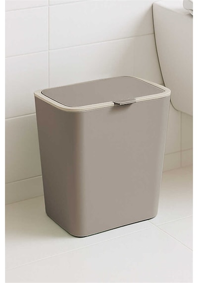 Flip 6 Lt Banyo Mutfak Tezgah Üstü Çöp Kovası - Kum Beji-7361 Bej