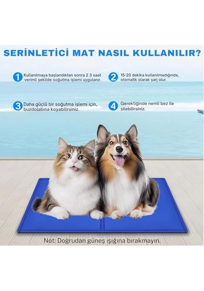 Kedi Ve Köpek Matı Soğuk Serinletici Kedi Minderi Evcil Hayvan Yatağı Uyku Matı 50 X 65 Cm