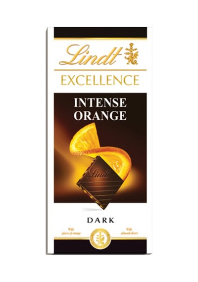Lindt Excellence Intense Orange Dark Chocolate 100 Gr 1'li