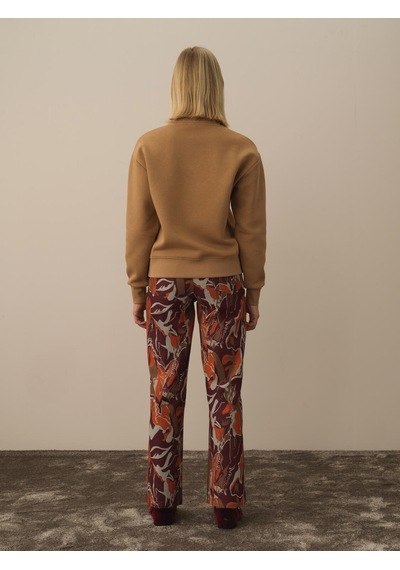 Xint Camel Oversize Dik Yaka Pamuklu Sweatshirt 400577