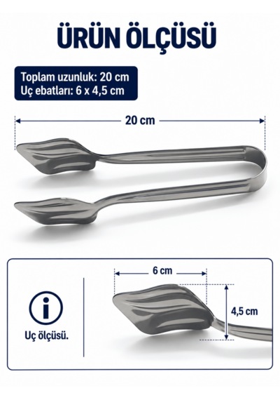 Beylini Paslanmaz Çelik Pasta Maşası Kek Börek Kurabiye Servis Maşası Tatlı Sunum Maşası Mutfak Servis Aparatı