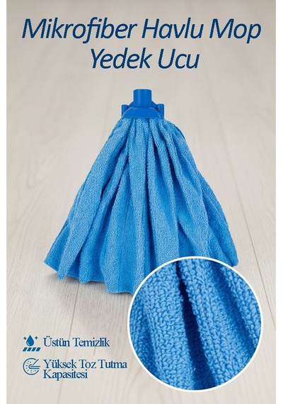 Mikrofiber Paspas Mop Yedek Ucu 1 Adet Kaliteli Mikrofiber Paspas Laminant Parke Seramik Fayans Mermer Temizlik Bezi Mavi