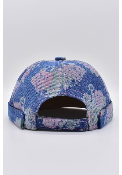 Külah Unisex Denim Docker Cap Sipersiz Kot Şapka - Mavi