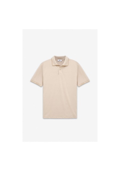 Süvari Bej Regular Düz Baskısız Pike Polo Yaka Tişört Sts1014000007-bj3