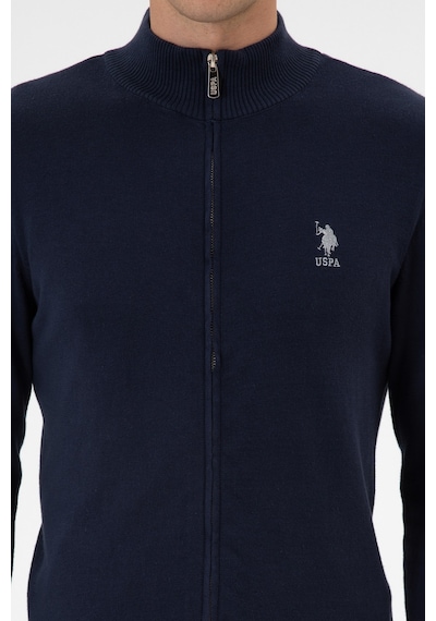 U.S. Polo Assn. Erkek Slim Fit Lacivert Triko Hırka 50313684-VR033