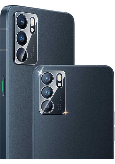 Oppo Reno 6 4G Nano Kamera Lens Koruma Camı Renksiz