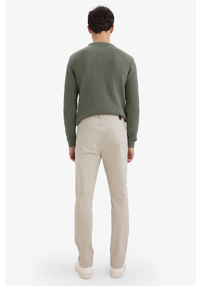 Defacto Slim Fit Dar Kesim Dar Paça Pantolon B2089ax25aubg766 Bej