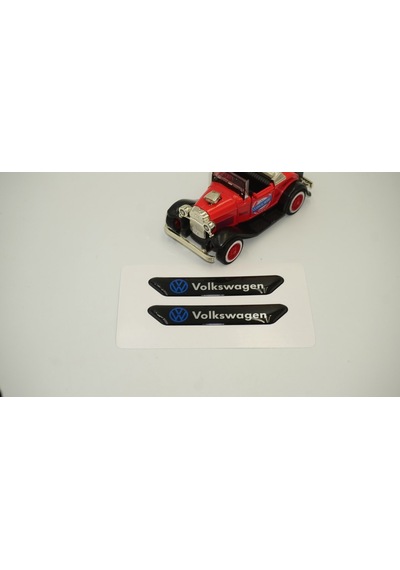 Volkswagen Logo Çamurluk Yanı Ve Ayna Metalize Damla Desen 3M Log