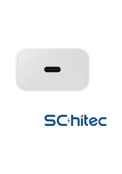 Schitec 25w Type-c Çıkışlı Hızlı Şarj Aleti Type-c To Type-c Kablolu Set Beyaz Sc005 1 Metre