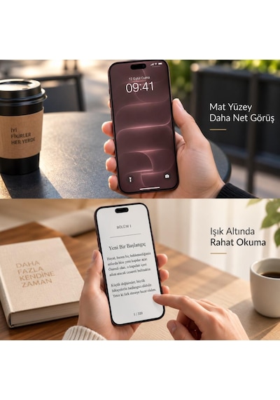 Apple İphone 18 Pro Max İle Uyumlu Mat Ekran Koruyucu A3717 6.9 İnç Yansıma Ve Parlama Azaltıcı