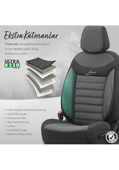 Otom Line Design Ekstra Destekli Oto Koltuk Kılıfı 550066786