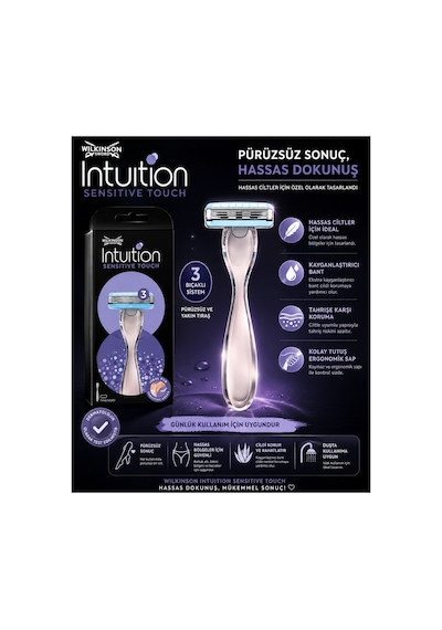 Sword Intuition Sensitive Touch Kadın Tıraş Bıçağı 3 Bıçaklı
