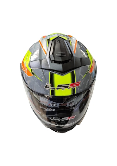 Ls5 Helmets Çeneden Açılır Kask Vizörlü Nardo Gri - Sarı Gri