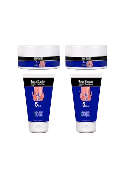 Basurkurutan 2 Adet Aslanpençesi Kestane Hellebore Çiçeği Kadife Papatya E Vitaminli 50 Ml Tüp&kavanoz Krem Seti