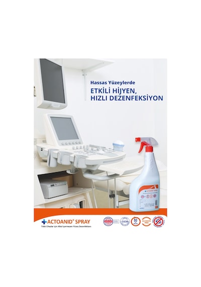 Acto Actoanıd Spray 1 Litre 2 Adet Alkol İçermeyen Yüzey Dezenfekta