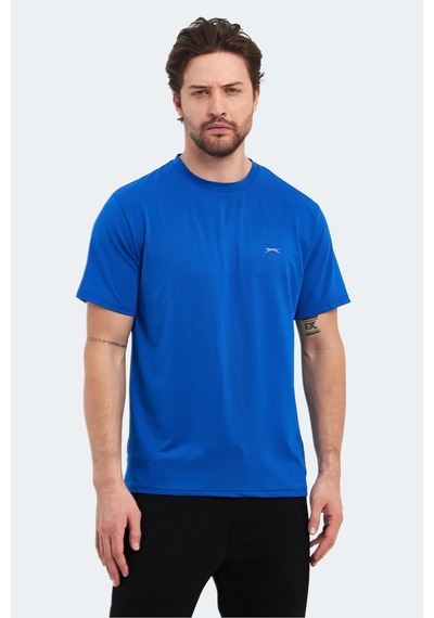 Slazenger Oswın 3 Lü Set Erkek Tişört Saks Mavi - Kırmızı - Turuncu