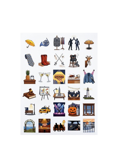 30 Adet How I Met Your Mother Temalı Sticker Seti - Laptop Defter Telefon İçin Çok Renkli