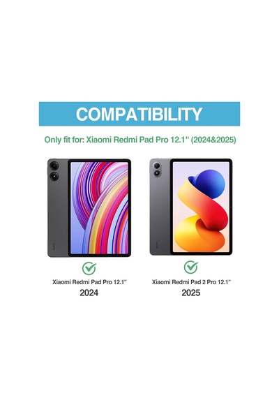 Xiaomi Redmi Pad 2 Pro 12.1" 2025 Ekran Koruyucu Nano Kırılmaz Şeffaf Esnek Koruma Tam Uyumlu