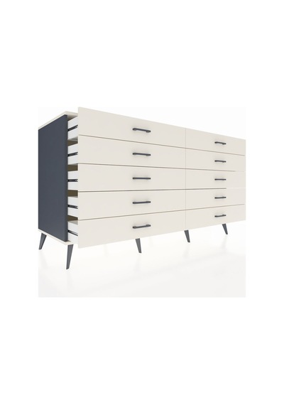 Kronos Konsol 10 Çekmeceli 176x59x99 Antrasit-aytaşı Antrasit-aytaşı