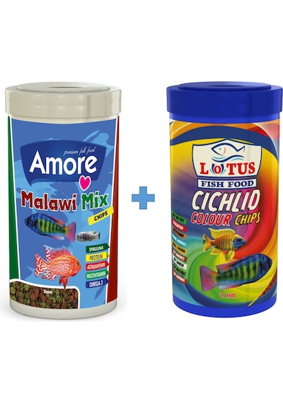 Malawi Mix Chips ve Cichlid Colour Chips Kutu Balık Yemi