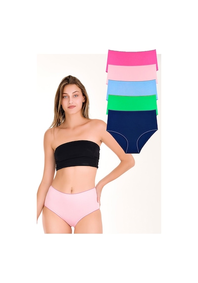 Sensu Kadın Yüksek Bel 5'li Külot Set - Kts23075 Karışık