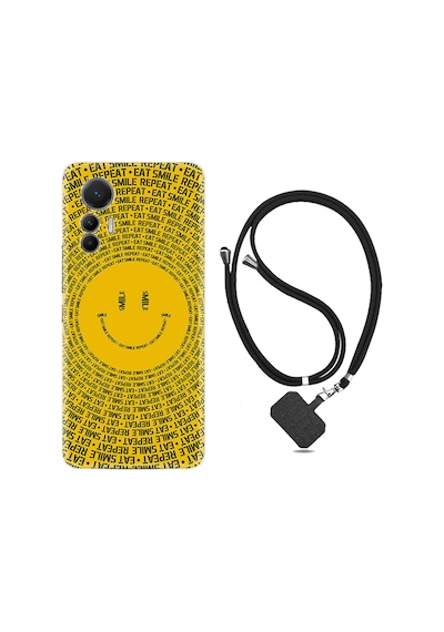 Xiaomi 12 Lite Kılıf İpli Boyun Askılı Desenli Silikon Smile 1862
