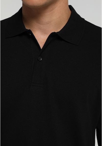 Colin's Colins Regular Fit Polo Yaka Düz Erkek Siyah Uzun Kol Tişört Cl1082503 Q1.v2 Blk