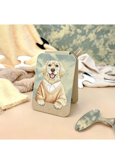 Magsafe Uyumlu Figürlü Kartlık Stand 3d Gerçek Nakışlı Sarı Golden Retriever