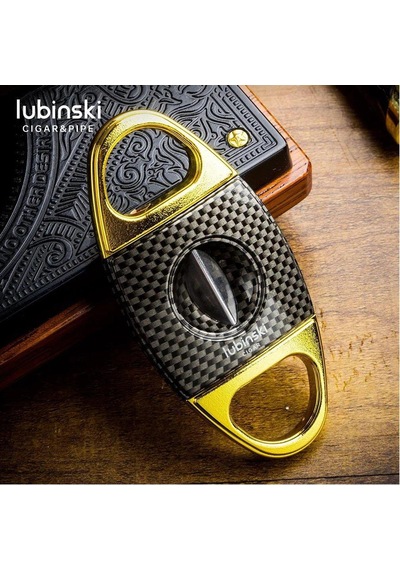 Lubinski Karbon Desen Metal V Puro Kesici Gold 60 Ring