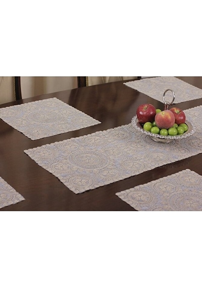 Amerikan Servis Supla Ve Runner Set Bej