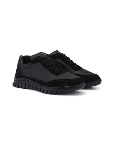 Gönderi(R) Gönderi R Kadın Siyah Lastik Bağcıklı Hakiki Deri Sneaker Ddza83742560