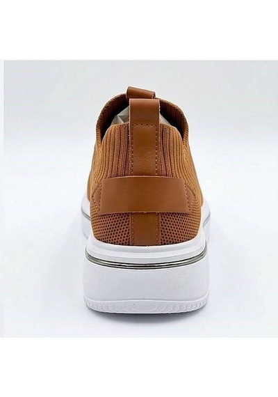 Daytex 1111 Erkek Slip-on - Full Triko Örgü Sportif Kalın Eva Taban Sneaker Taba