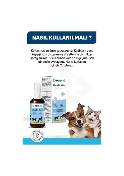 Onevet Kedi ve Köpekler İçin Ağız ve Diş Bakımı Destekleyici Damla 50 ml