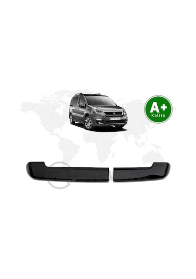 Peugeot Partner Panelvan Bagaj Üstü Spoiler Parlak Siyah Çift Bagaj Kapaklı 2008 2018 Model