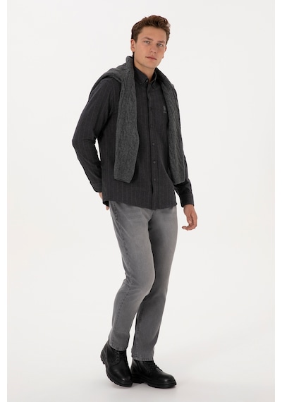 U.S. Polo Assn. Erkek Gri Straight Fit Jean Pantolon 50316562-DN0025 U.S. Polo Assn. Erkek Gri Straight Fit Jean Pantolon 50316562-DN0025