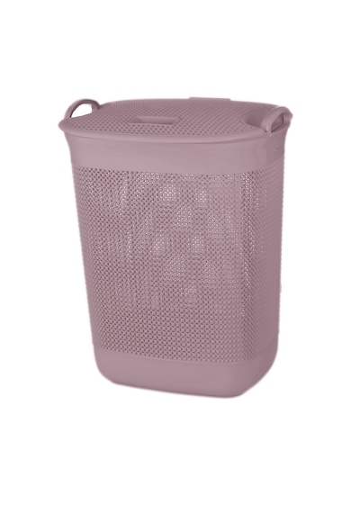 Damla Büyük Boy Kirli Çamaşır Sepeti 65 Lt Pembe