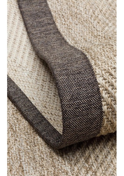 Eko Halı Ventura Vnt 2704 L.beige Bordür Dark Mix Sisal Görünümlü İç Ve Dış Mekan Uyumlu Hav Vermeye