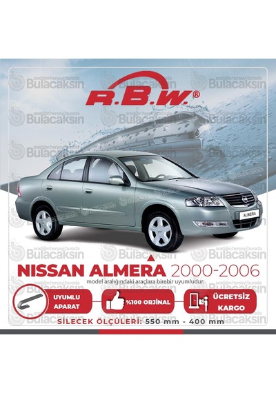 Rbw Nissan Almera 2000 - 2006 Ön Muz Silecek Takımı