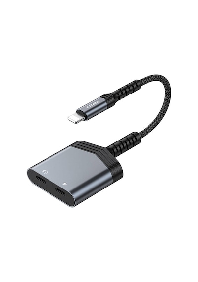 Recci Rds-a18 Lightning 2in1 Şarj Ve Audio Ses Adaptörü